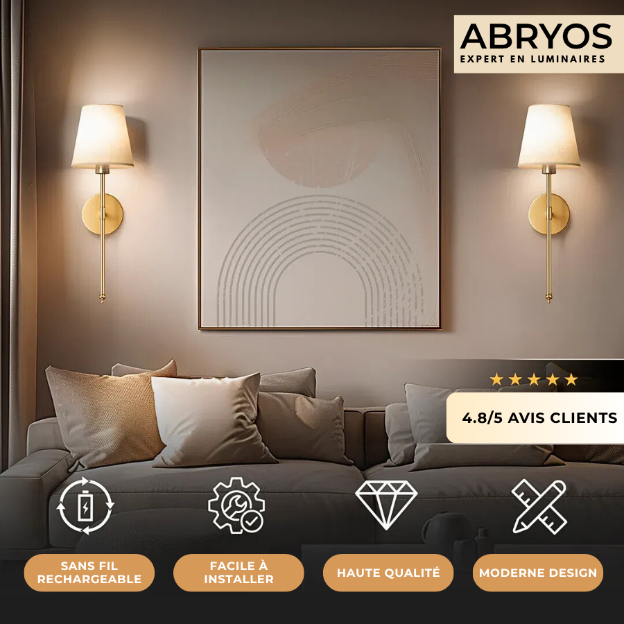 Appliques Murales sans fil | 1 Achetée = 1 Offerte