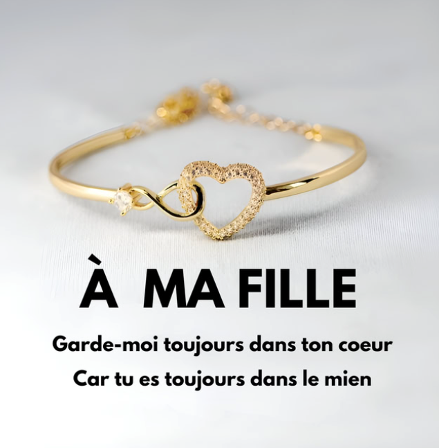 Bracelet coeur infini - À ma Fille
