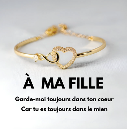 Bracelet coeur infini - À ma Fille