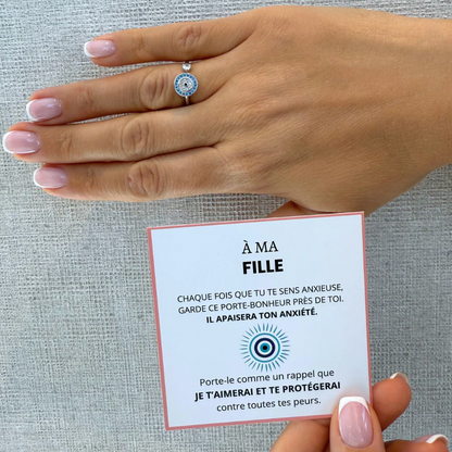 À Ma Fille - Bague Œil Porte-Bonheur I Ajustable